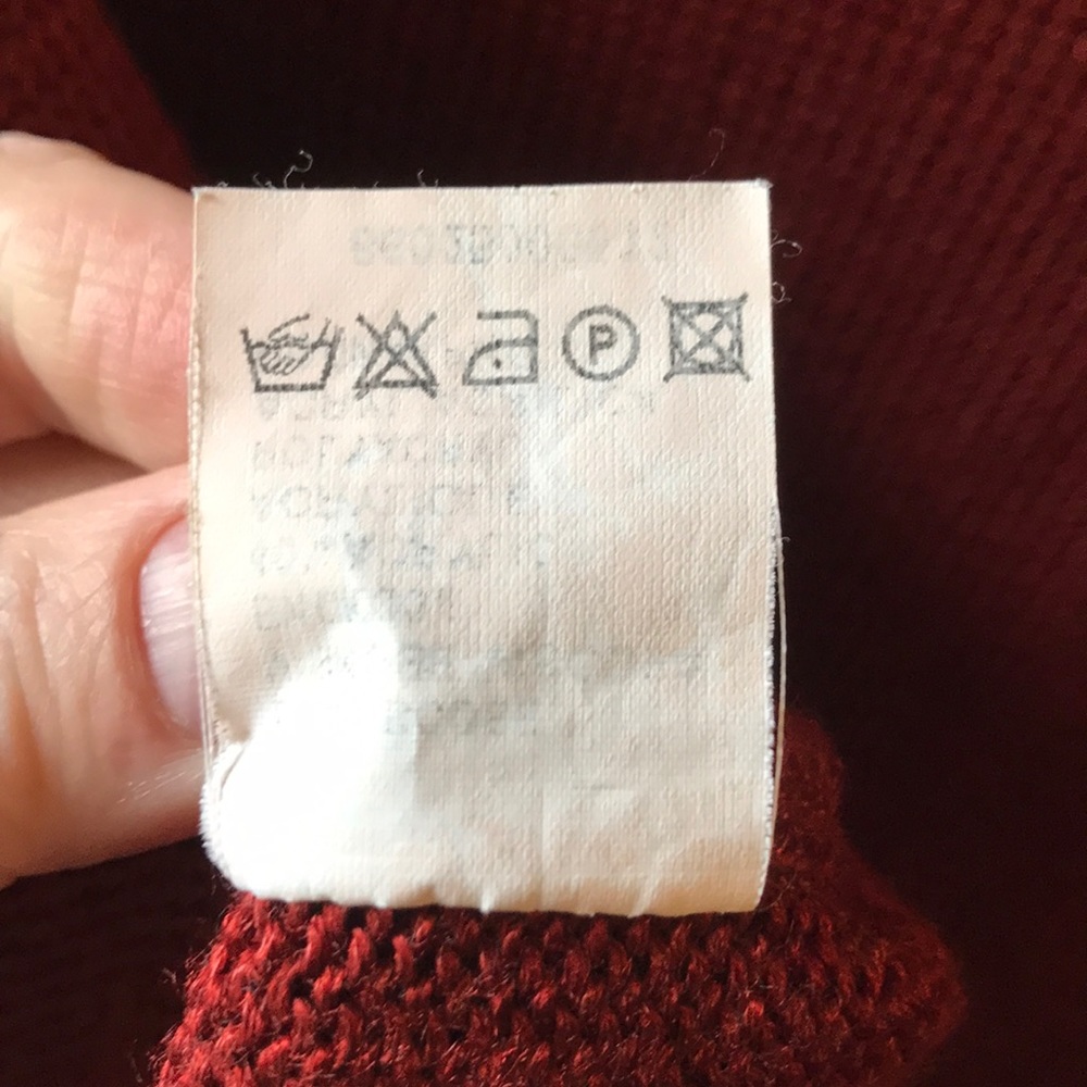 Lovely rust/red burgundy cowl sweater size L - Picture 6 of 7